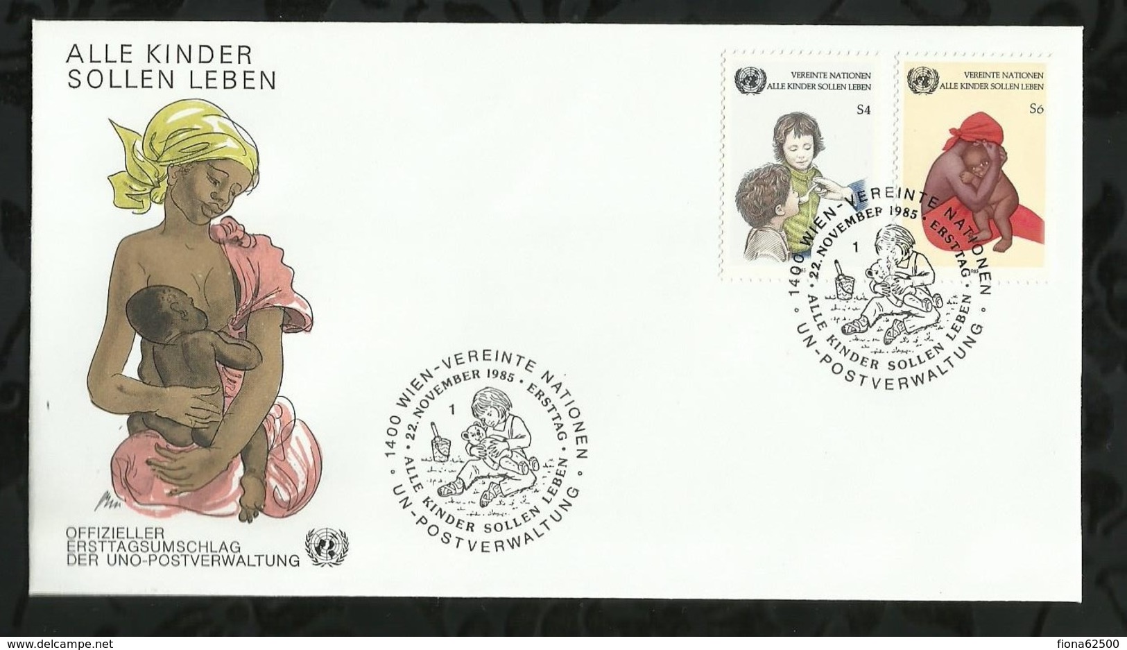 NATIONS-UNIES . FDC . 22 NOVEMBRE 1985  . WIEN . - FDC