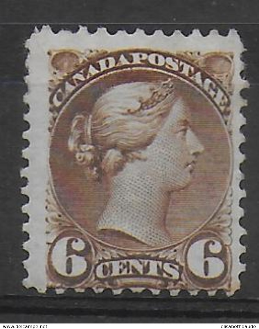 CANADA - 1870 - YVERT N°32 BRUN * MH - COTE = 400 EUR. - Unused Stamps