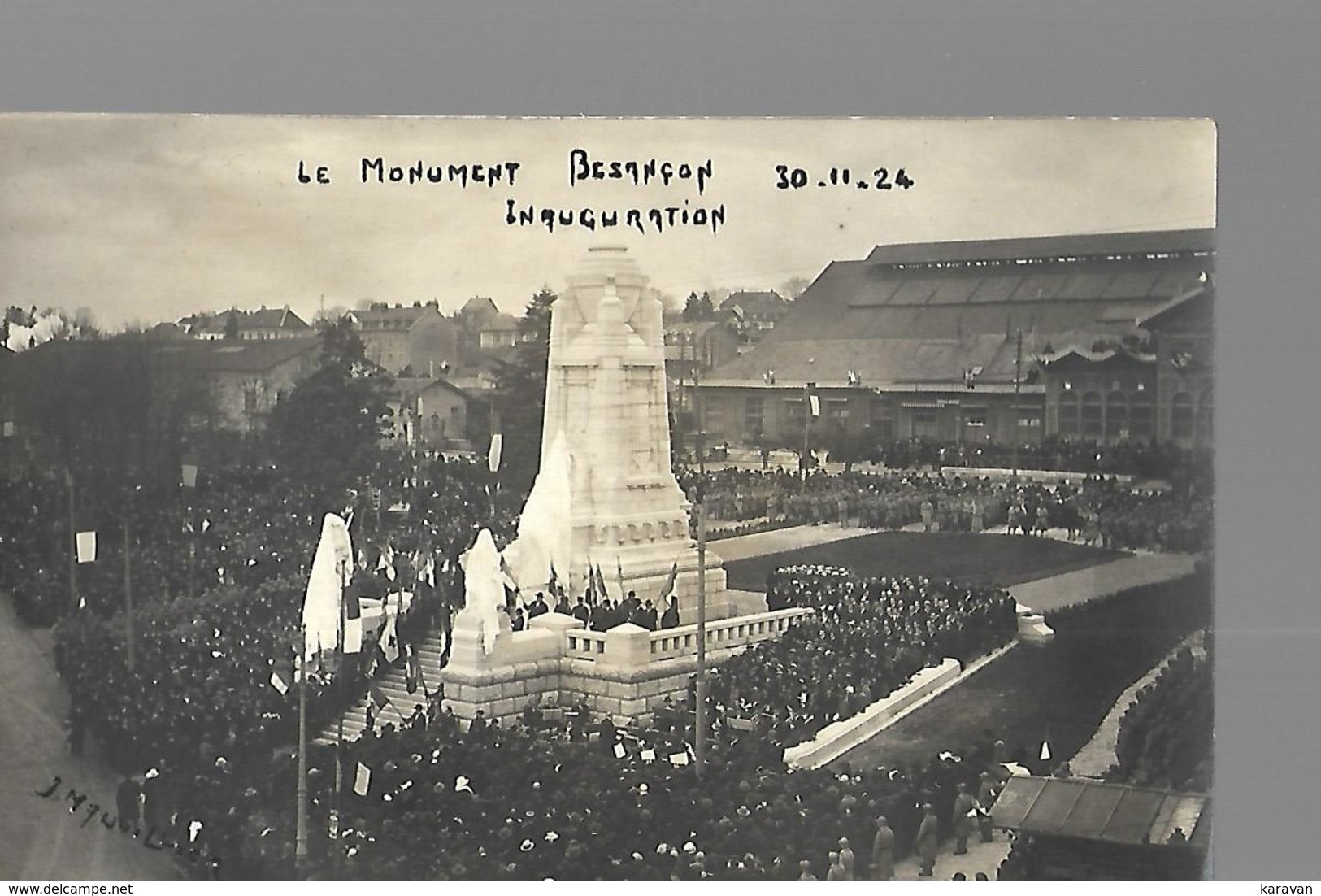 BESANCON, Carte Photo Inauguration Monument Aux Morts - Besancon