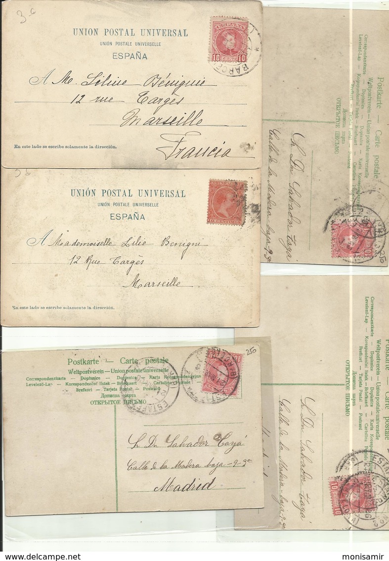 Espagne - Lot 5 Cpa, Diverses, Chevaux, Courses, Région Voir Scannrecto/verso ( Tous Frais En + 1,70 Euros - Altri & Non Classificati