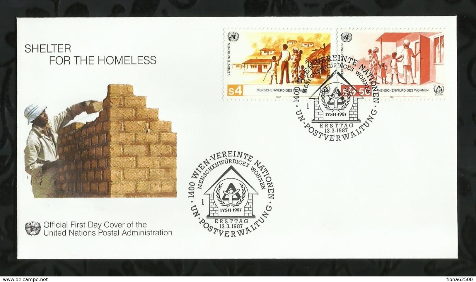 NATIONS-UNIES . FDC . 13 MARS 1987  . WIEN . - FDC