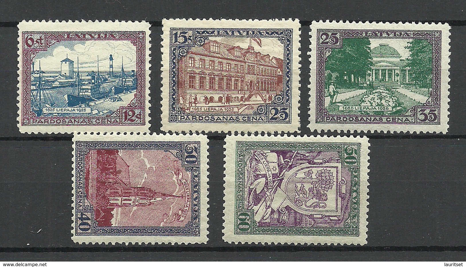 LETTLAND Latvia 1925 Michel 107 - 111 A * - Latvia