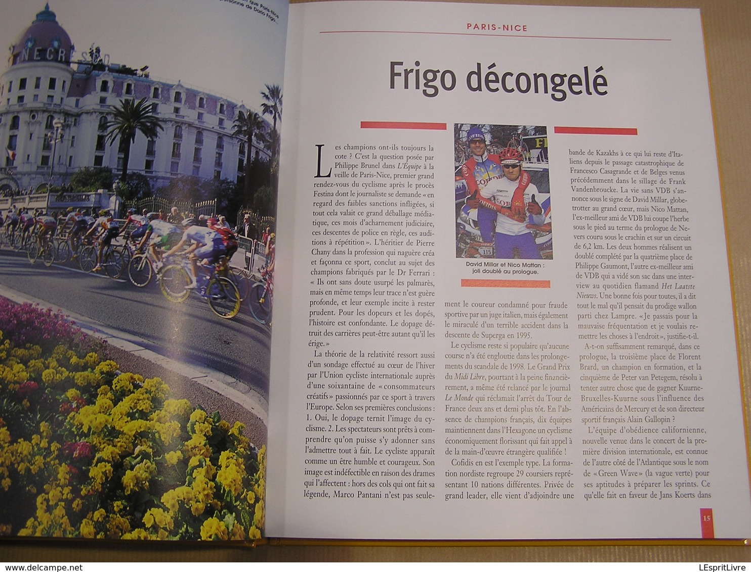 LE LIVRE D'OR DU CYCLISME 2001 Course Cycliste Coureur Sprint Palmarès Résultats Classiques Tour Italie France Flandre