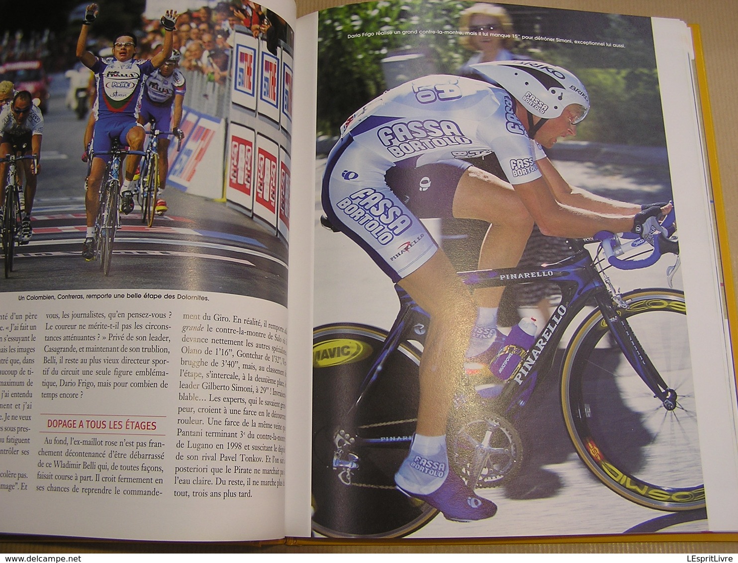 LE LIVRE D'OR DU CYCLISME 2001 Course Cycliste Coureur Sprint Palmarès Résultats Classiques Tour Italie France Flandre