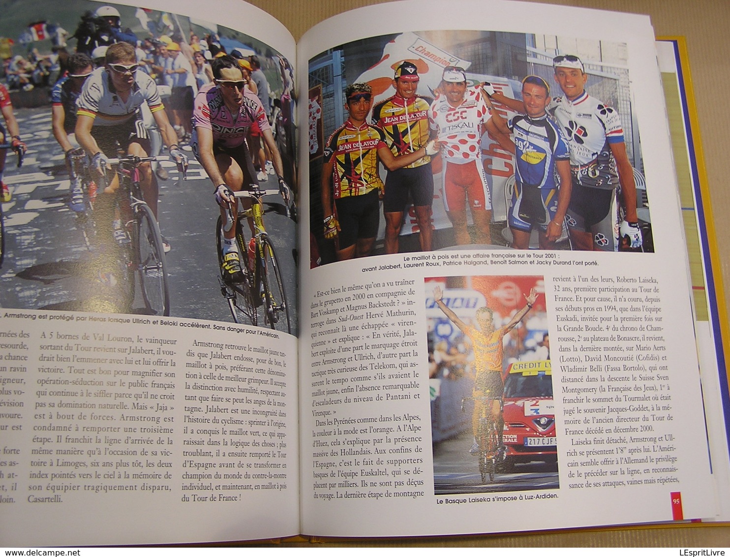 LE LIVRE D'OR DU CYCLISME 2001 Course Cycliste Coureur Sprint Palmarès Résultats Classiques Tour Italie France Flandre