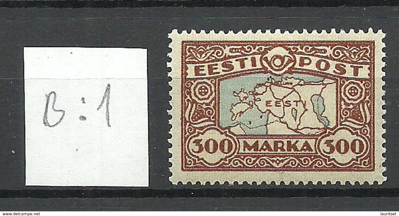 Estland Estonia 1924 Michel 54 B: 1 Color Variety * - Estonie