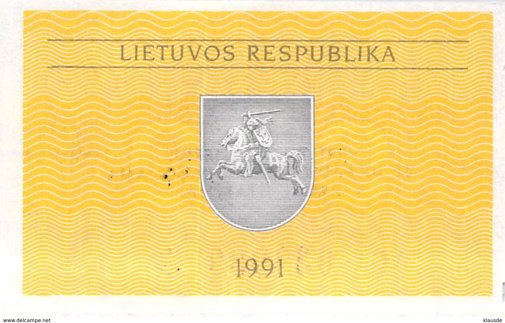 0,10 Talonas Litauen 1991 - Lituania