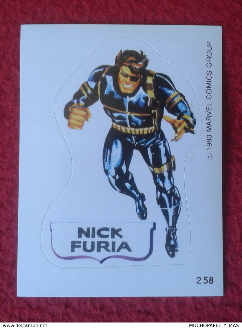 SPAIN 1980 CROMO OLD COLLECTIBLE CARD PEGATINA ADHESIVO STICKER PERSONAJE DE MARVEL COMICS TERRABUSI HEROES NICK FURIA - Otros & Sin Clasificación