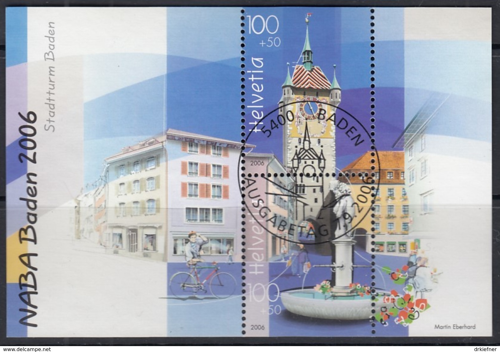 SCHWEIZ  Block 41, Gestempelt, Nationale Briefmarkenausstellung NABA ’06, Baden 2006 - Blocks & Kleinbögen