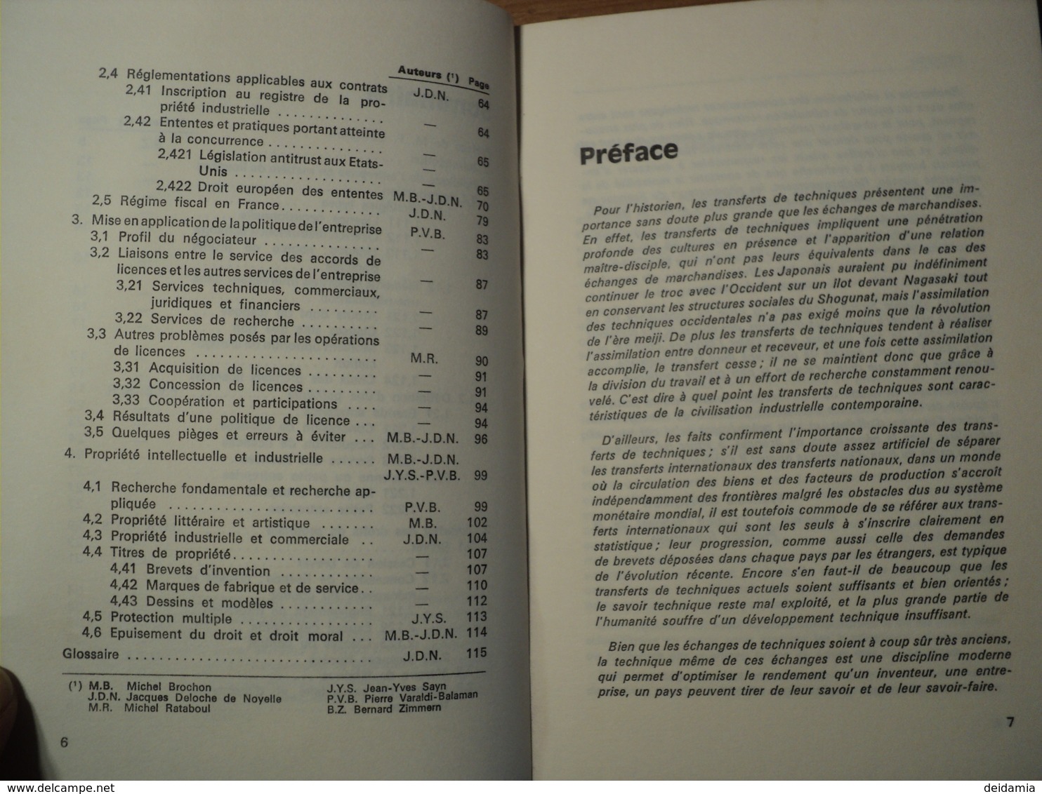 LICENCES DE BREVETS ET TRANSFERTS TECHNOLOGIQUES. 1973 ASSOCIATION LES LICENCES ET SAVOIR FAIRE.  MICHEL BROCHON INGENI - 18 Ans Et Plus