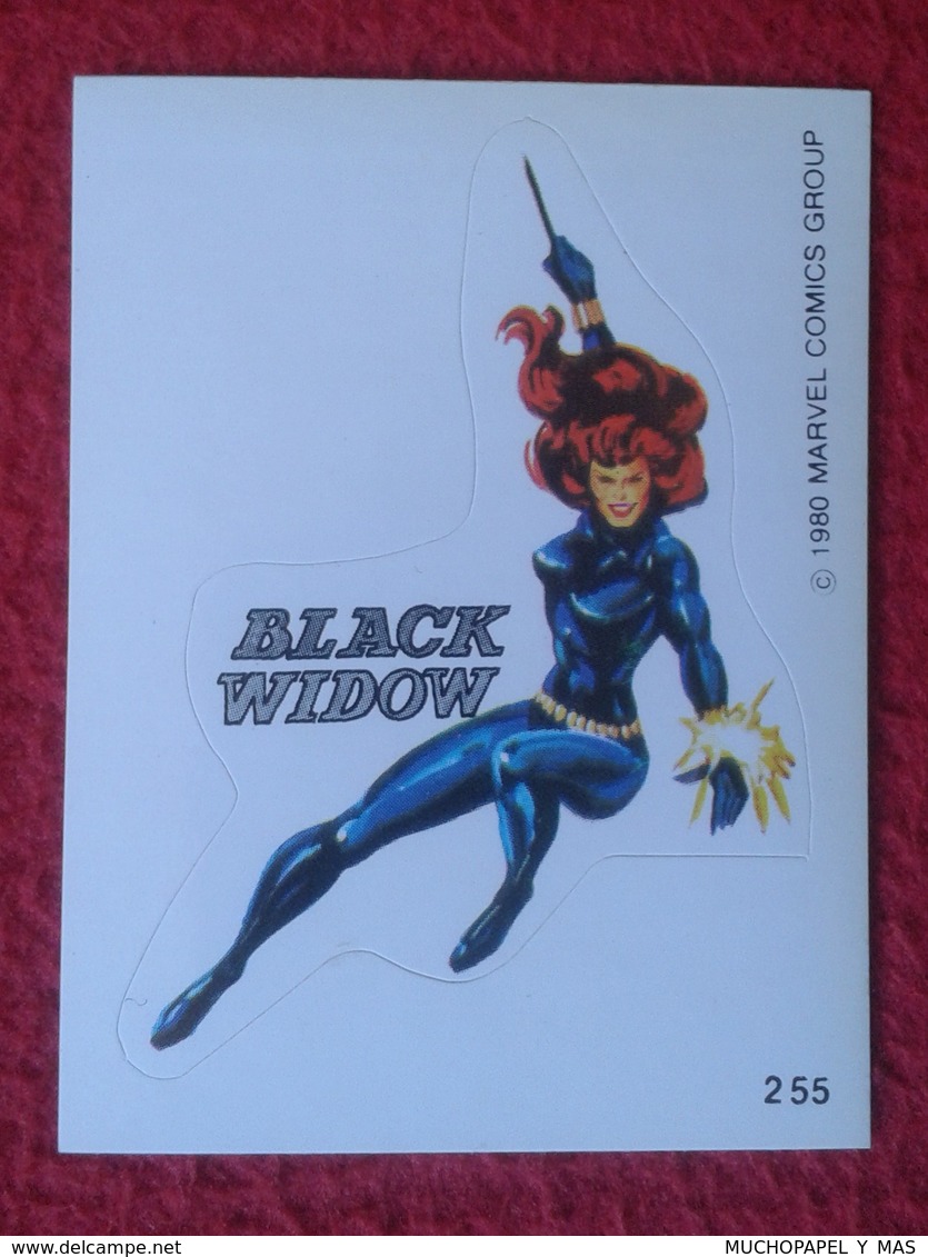 SPAIN 1980 CROMO OLD COLLECTIBLE CARD PEGATINA ADHESIVO STICKER PERSONAJE DE MARVEL COMICS TERRABUSI HEROES BLACK WIDOW - Otros & Sin Clasificación