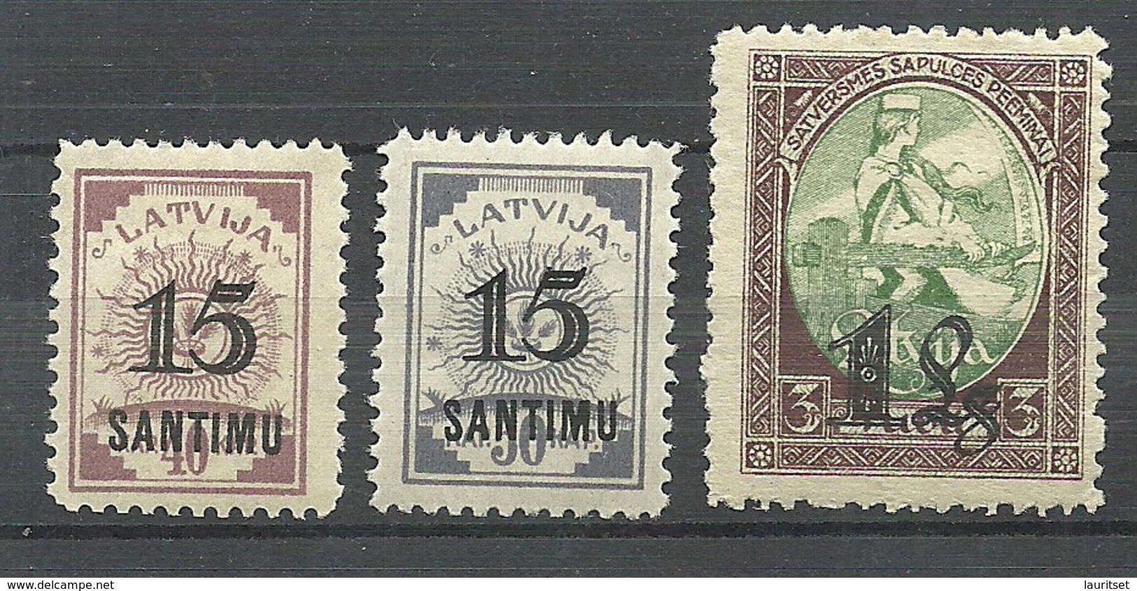 LETTLAND Latvia 1927 Michel 114 - 116 * - Letonia