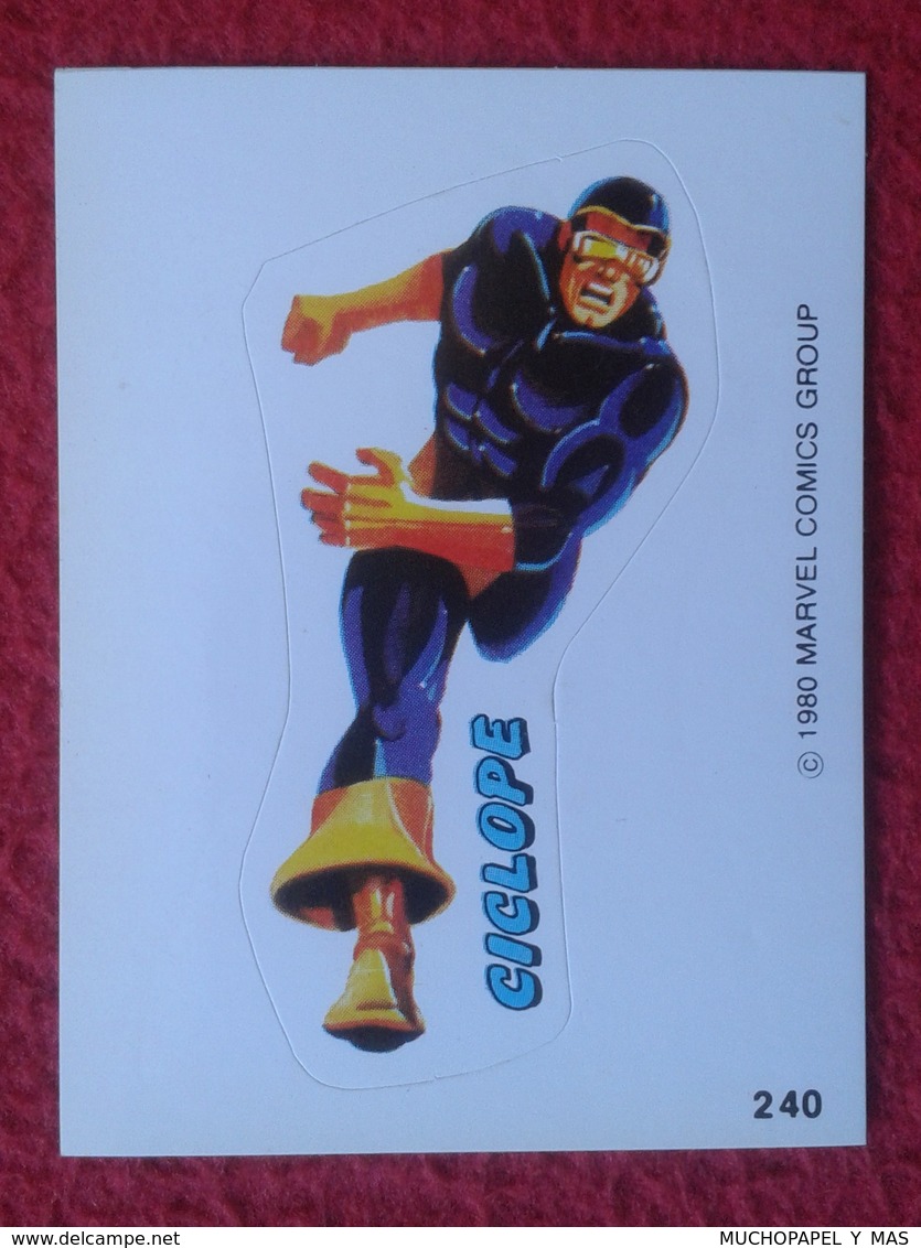 SPAIN 1980 CROMO OLD COLLECTIBLE CARD PEGATINA ADHESIVO STICKER PERSONAJE DE MARVEL COMICS TERRABUSI HEROES CÍCLOPE VER - Otros & Sin Clasificación