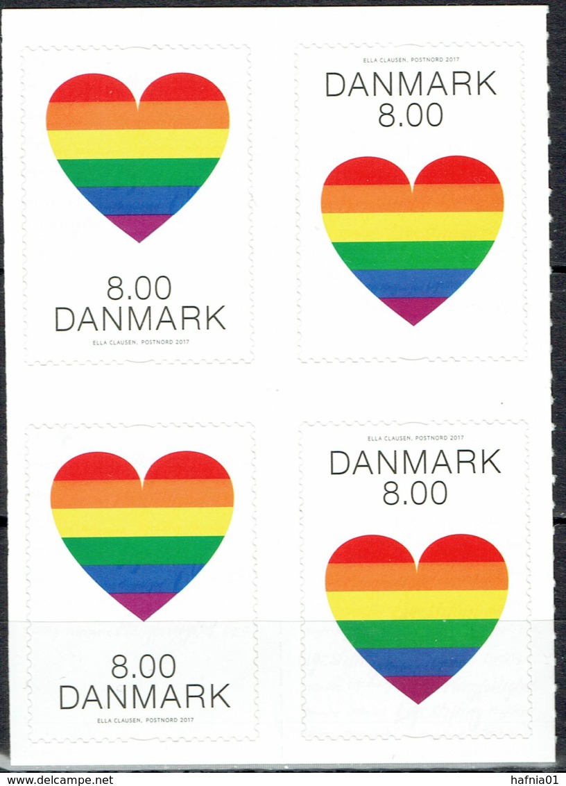 Denmark 2017. Celebrating Pride Diversity. Michel  1921-22, 4-block.   MNH. - Ongebruikt