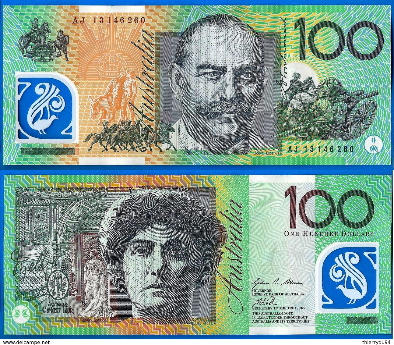 Australie 100 Dollars 2013 NEUF UNC Polymere Australia Prefix AJ Oceania Skrill Bitcoin Paypal OK - 2005-... (polymère)