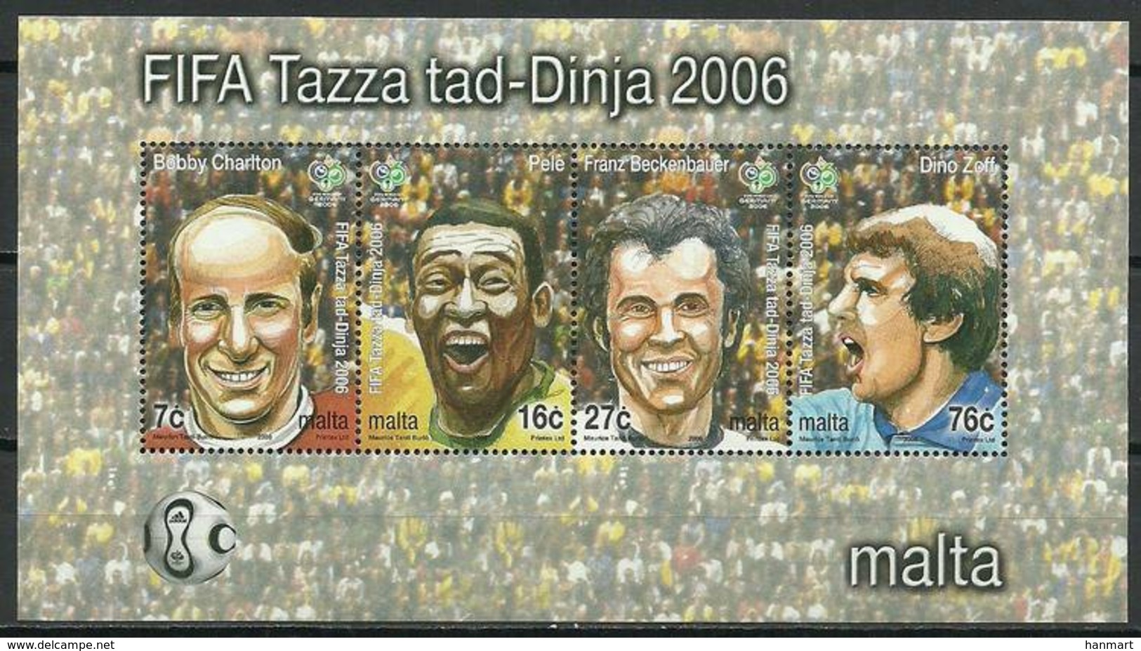 Malta 2006 Mi Bl 33 MNH ( ZE2 MLTbl33davWC09 ) - 2006 – Allemagne