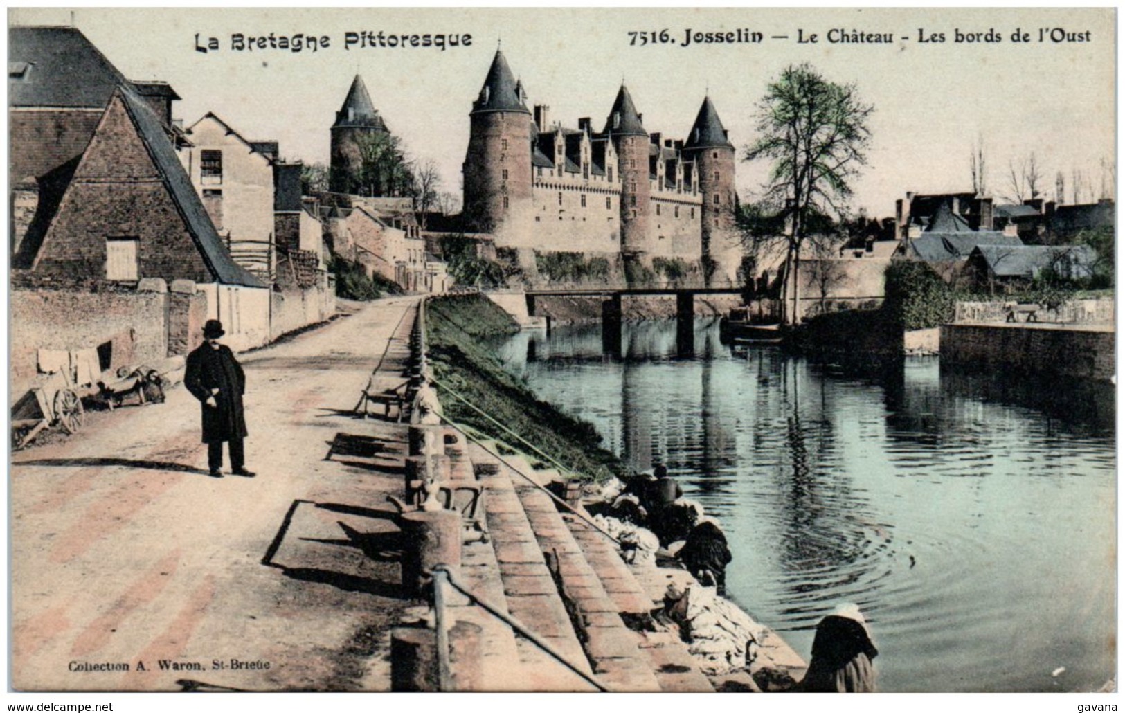 56 JOSSELIN - E Chateau - Les Bords De L'Oust - Josselin