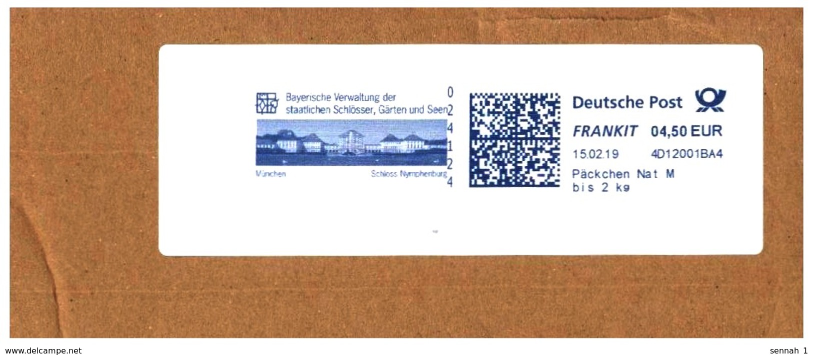 Bund / Germany: Stempel 'Schloss Nymphenburg, München, 2019' / Cancel 'Nymphenburg Palace, Munich' - Lettres & Documents