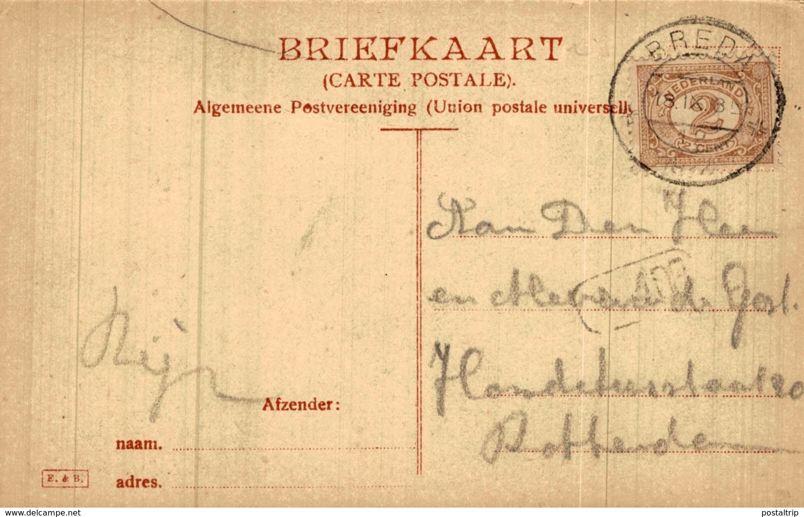MARKT GINNEKEN VAN BREDA NAAR ROTTERDAM 1908 - Other & Unclassified
