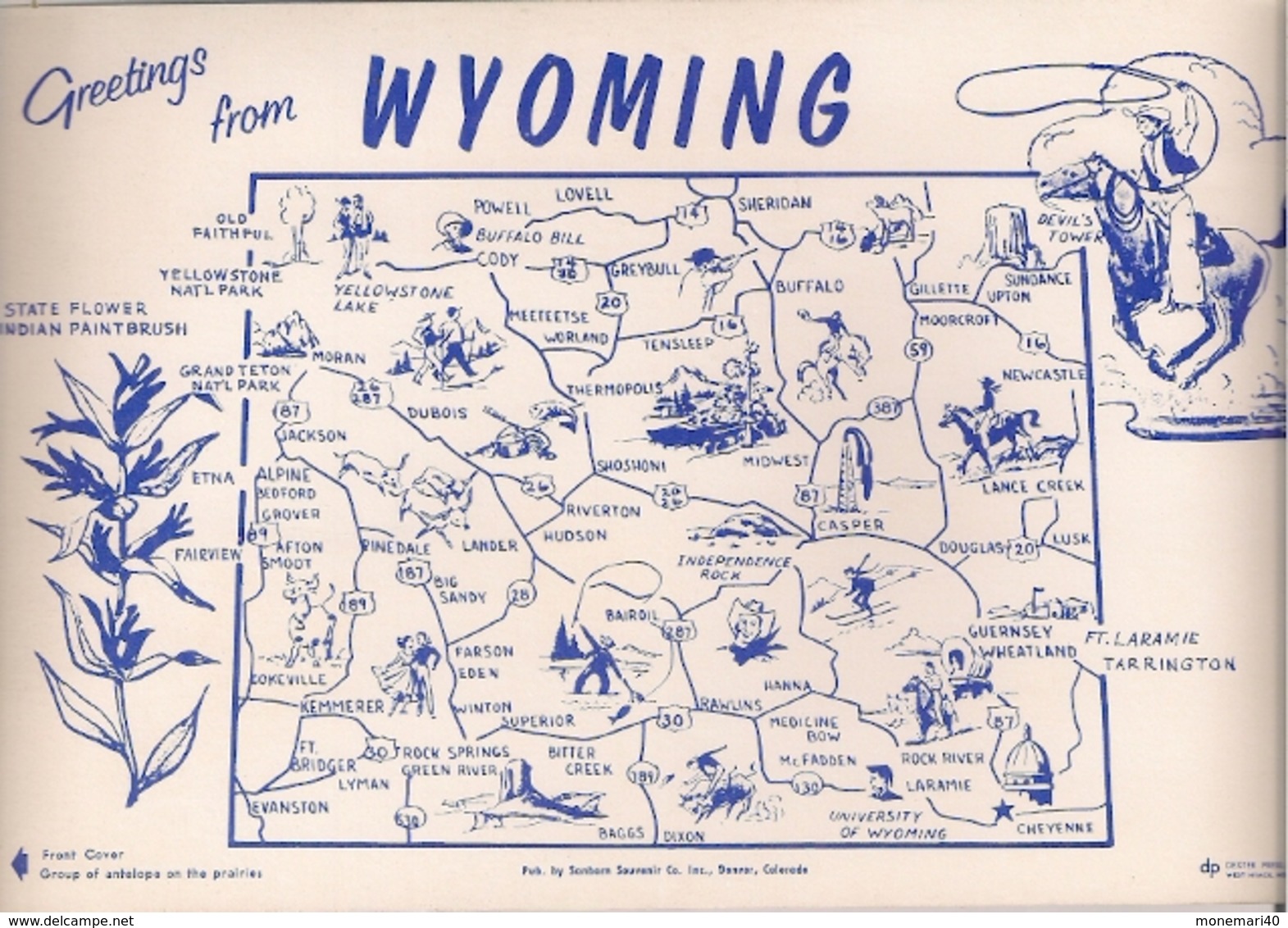 WYOMING (U.S.A.) - WONDERFUL - LAST OF THE 0LD WEST - 62 IMAGES IN LIVING COLOR. - USA