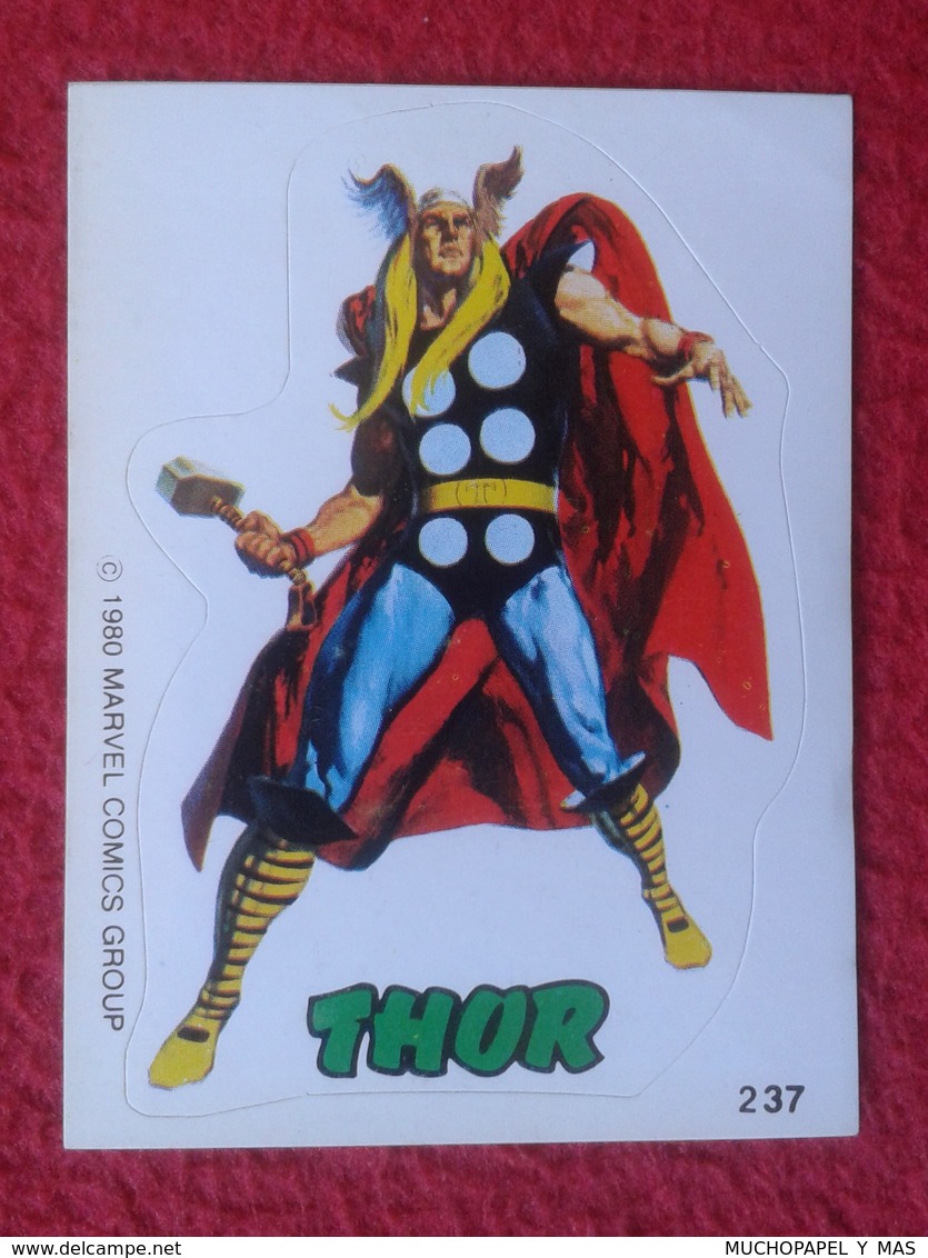 SPAIN 1980 CROMO OLD COLLECTIBLE CARD PEGATINA ADHESIVO STICKER PERSONAJE DE MARVEL COMICS TERRABUSI HEROES THOR HEROE - Otros & Sin Clasificación