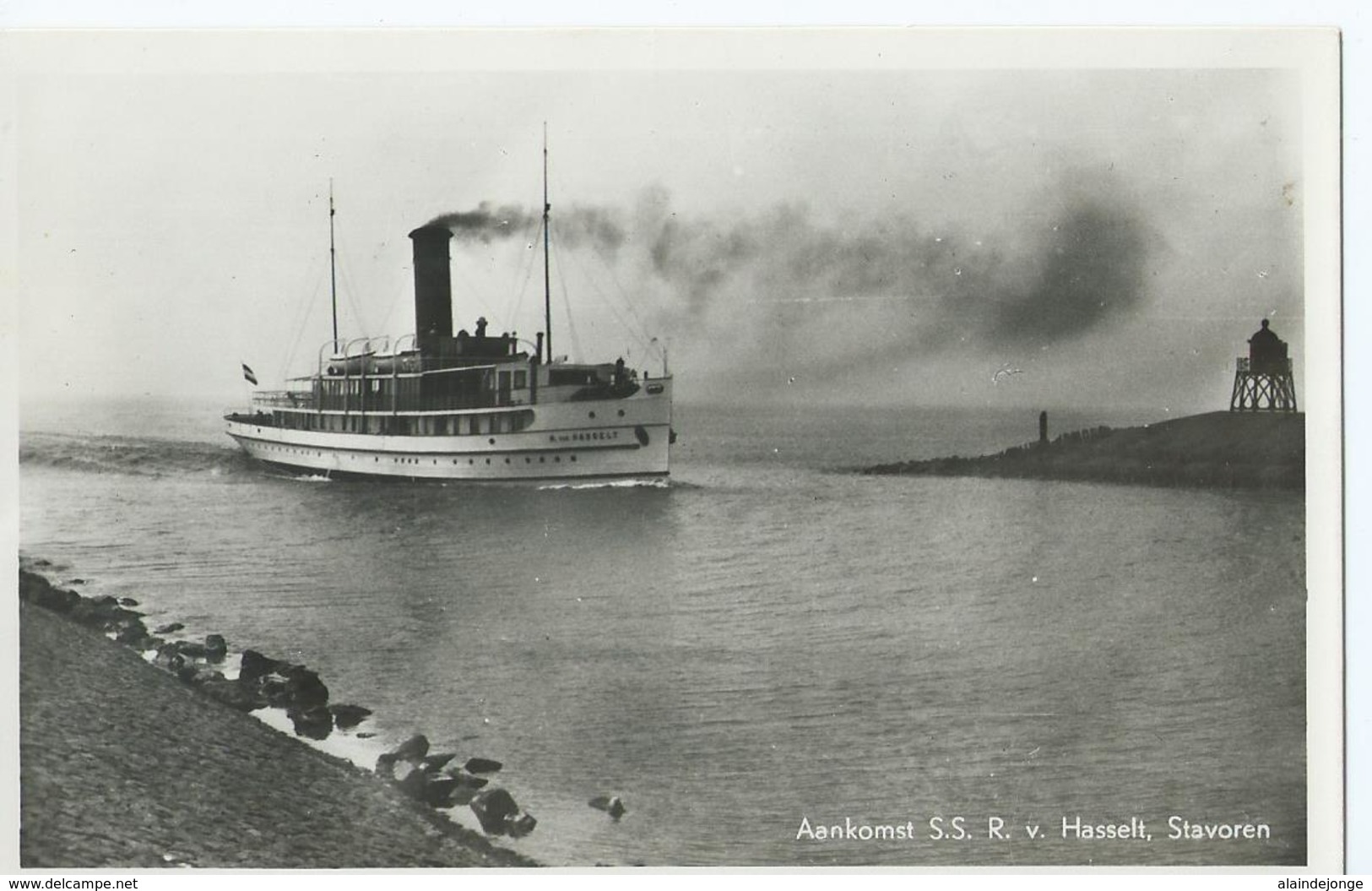 Boot - Bateau - Ship - Shiff - Aankomst S.S.  R. V. Hasselt - Stavoren - Uitg. Firma Koopmans - Piroscafi