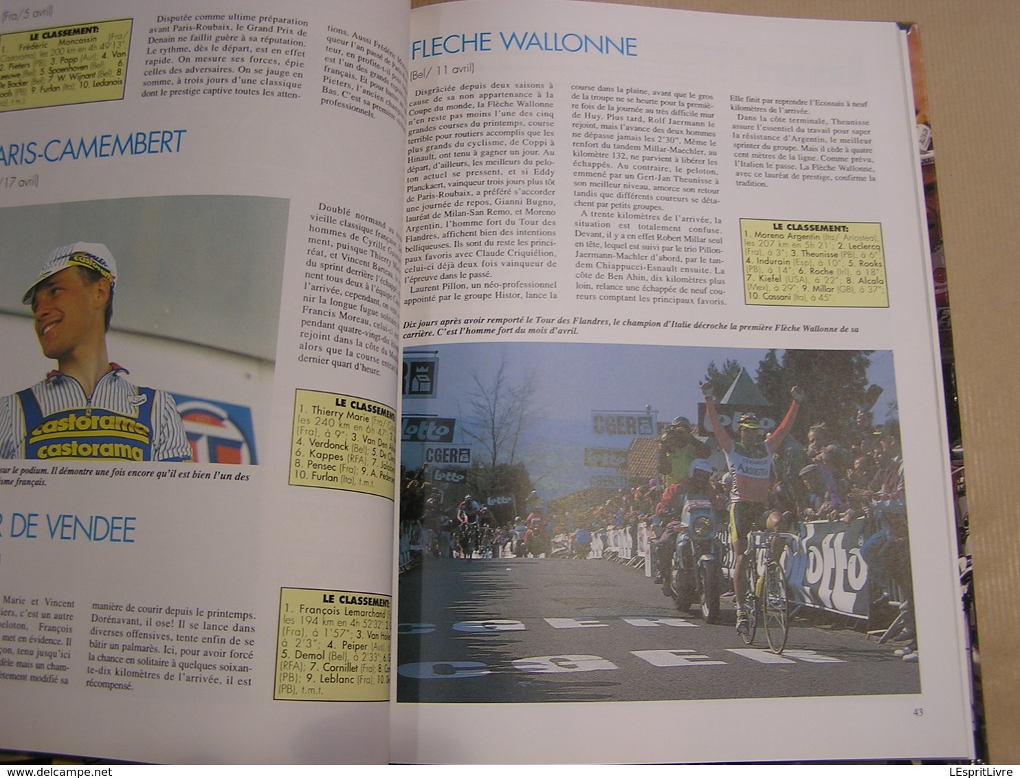 CYCLISME 90 Des hommes et des Champions 1990 Course Cycliste Coureur Sprint Classique