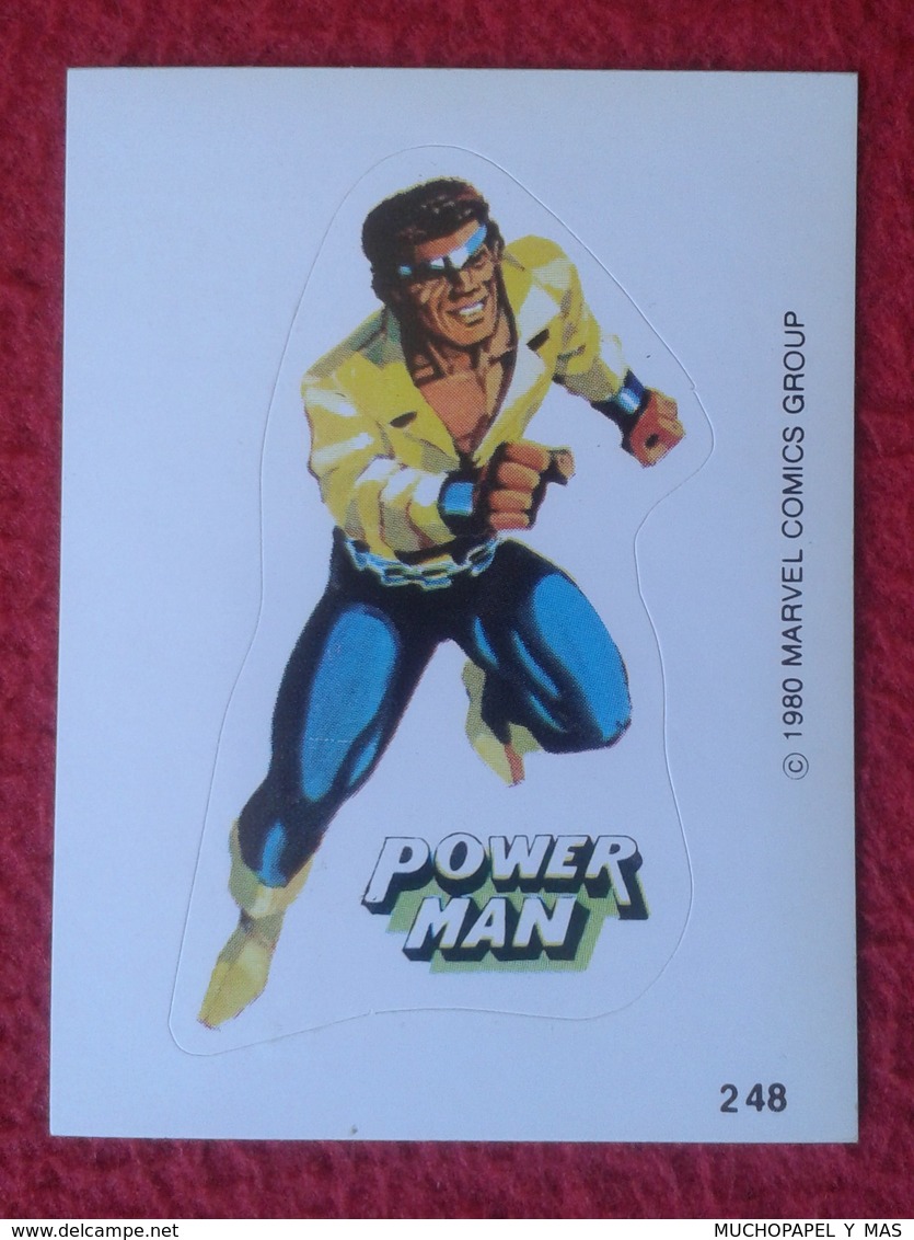 SPAIN 1980 CROMO OLD COLLECTIBLE CARD PEGATINA ADHESIVO STICKER PERSONAJE DE MARVEL COMICS TERRABUSI HEROES POWER MAN - Otros & Sin Clasificación