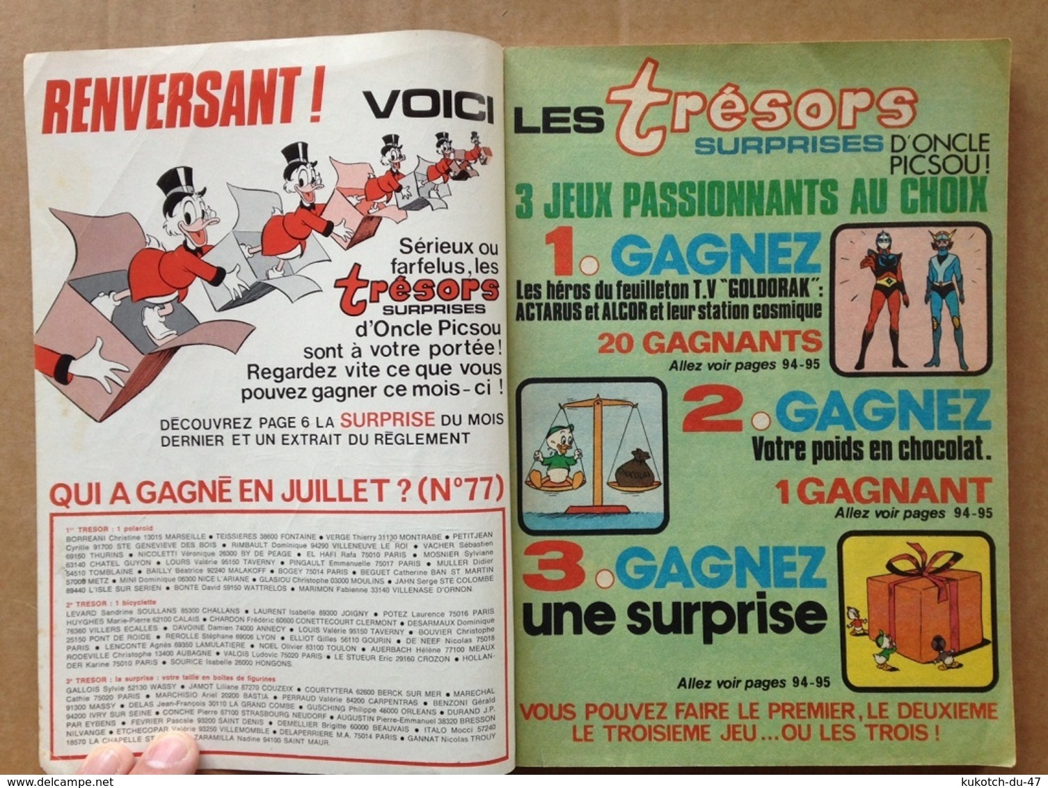 Disney - Picsou Magazine - Année 1978 - N°81 (avec Grand Défaut D'usure) - Picsou Magazine