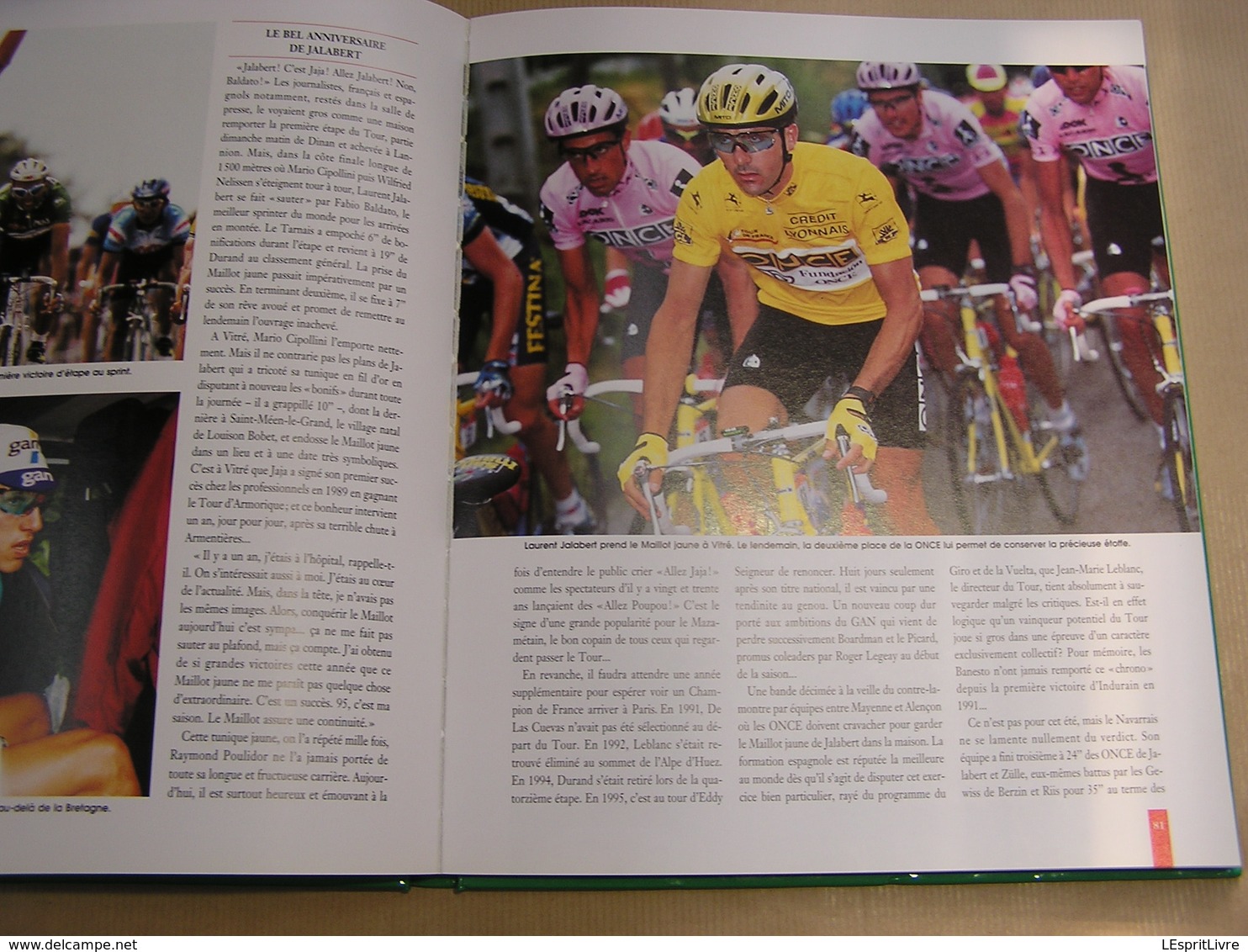 LE LIVRE D'OR DU CYCLISME 1995 Course Cycliste Coureur Sprint Palmarès Résultats Classiques Tour Jalabert Museeuw Longo