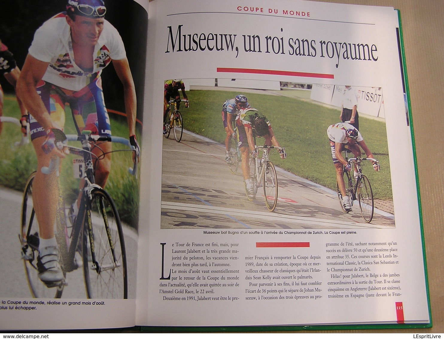 LE LIVRE D'OR DU CYCLISME 1995 Course Cycliste Coureur Sprint Palmarès Résultats Classiques Tour Jalabert Museeuw Longo