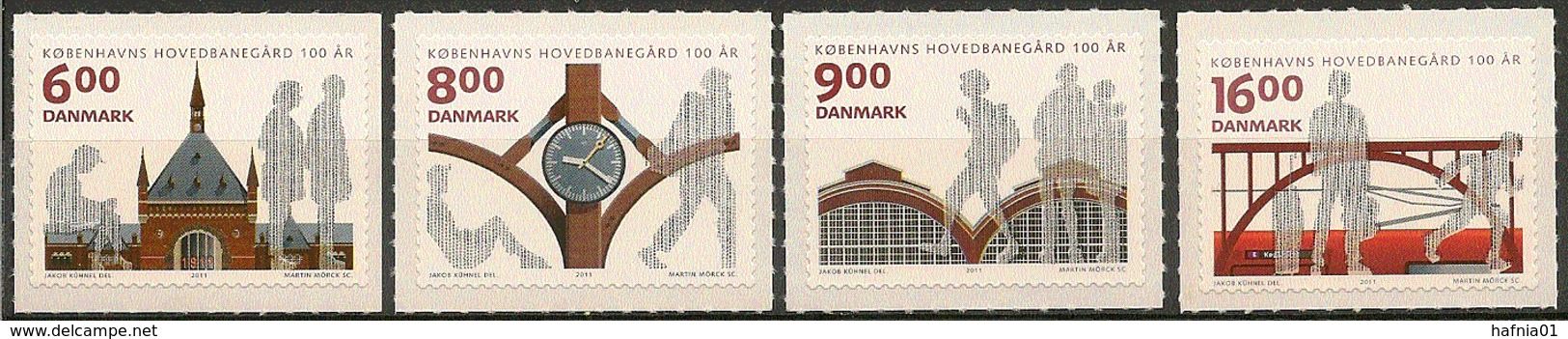 Denmark 2011. 100 Anniv Central Station, Copenhagen.  Michel  1673-76  MNH. - Nuevos