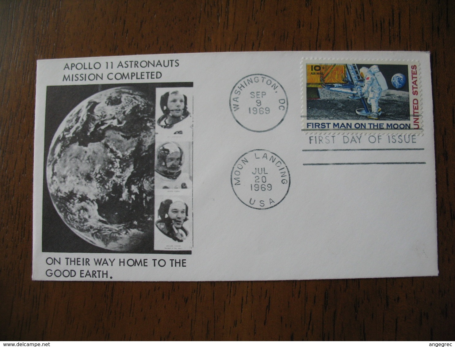 Lettre 1969 United States USA Washington   Apollo  11  Astronauts Mission Completed - Lettres & Documents