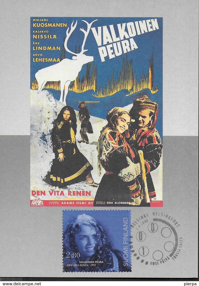 FINLANDIA - 100 ANNI DI CINEMA - INTERO POSTALE" VALKOINEN PEURA - 1952" - 01.04.1996 (MICHEL P188) - ANNULLATA - Cinema