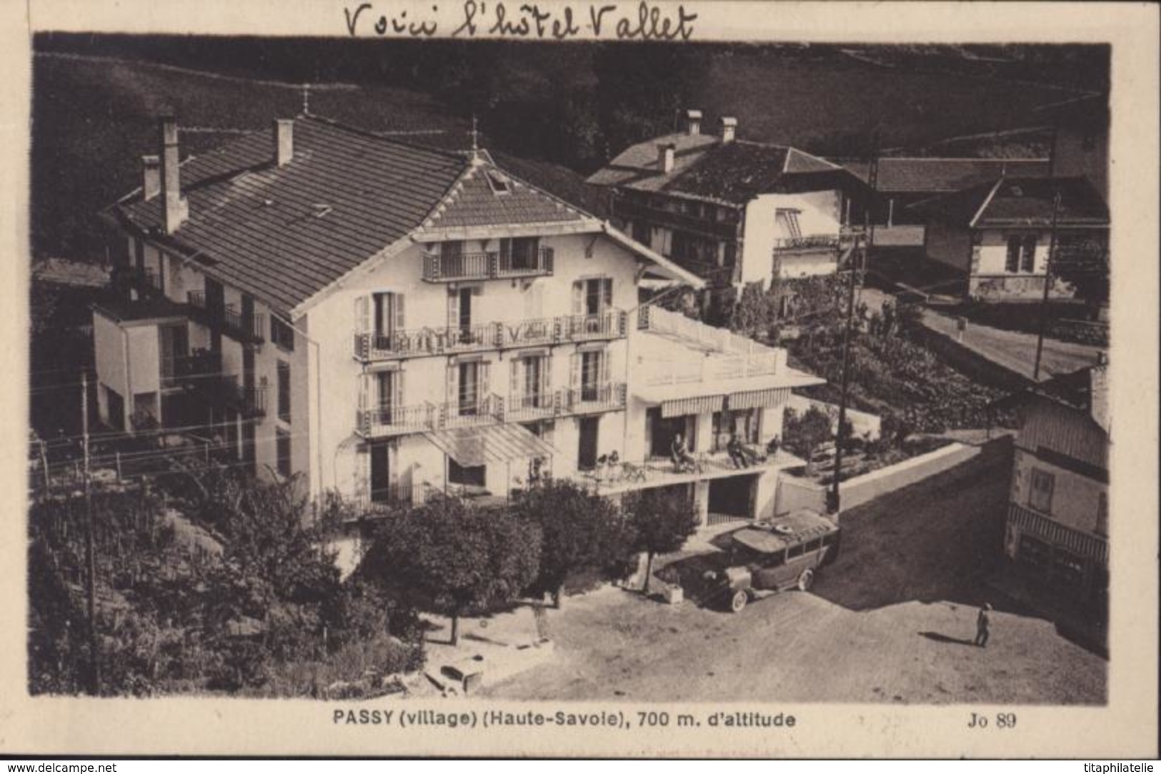 CPA Passy Village Haute Savoie 74 Hôtel Vallet - Passy