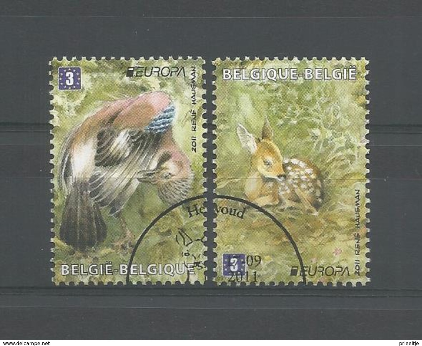 Belgium 2011 Europa Fauna OCB 4180/4181 (0) - Oblitérés