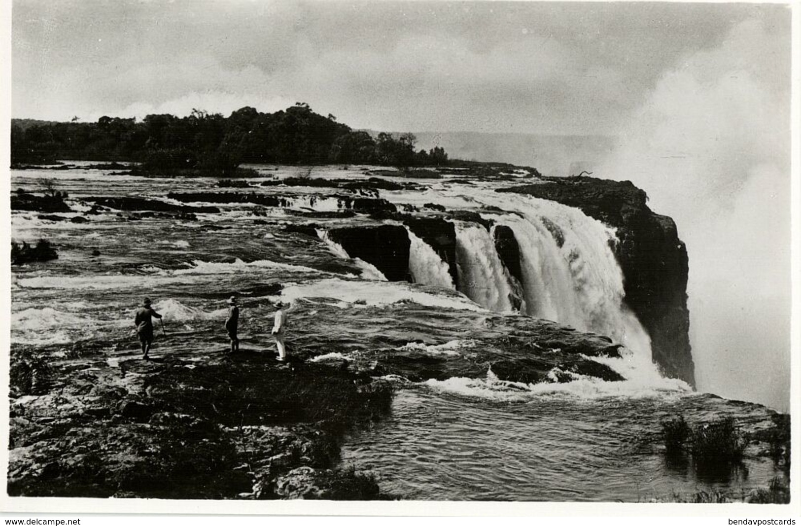 Rhodesia, VICTORIA FALLS, The Rapids Above The Main Falls(1940s) RPPC - Zimbabwe