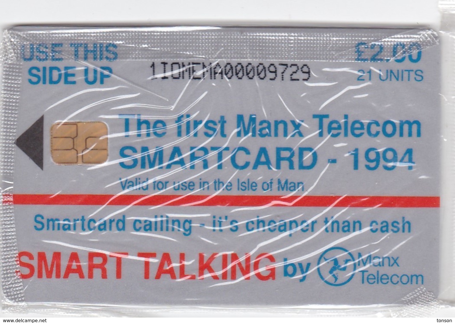 Isle Of Man, MAN 072, 2 £, The First Manx Telecom Smartcard, Mint In Blister, 2 Scans. - Man (Eiland)