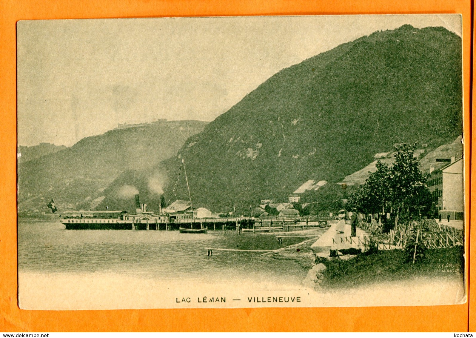 MOL636, Villeneuve, Lac Léman, Bateau, Schiff, Boat, édit. Mercier & Cie Champagne Epernay, Précurseur, Non Circulée - Champagne