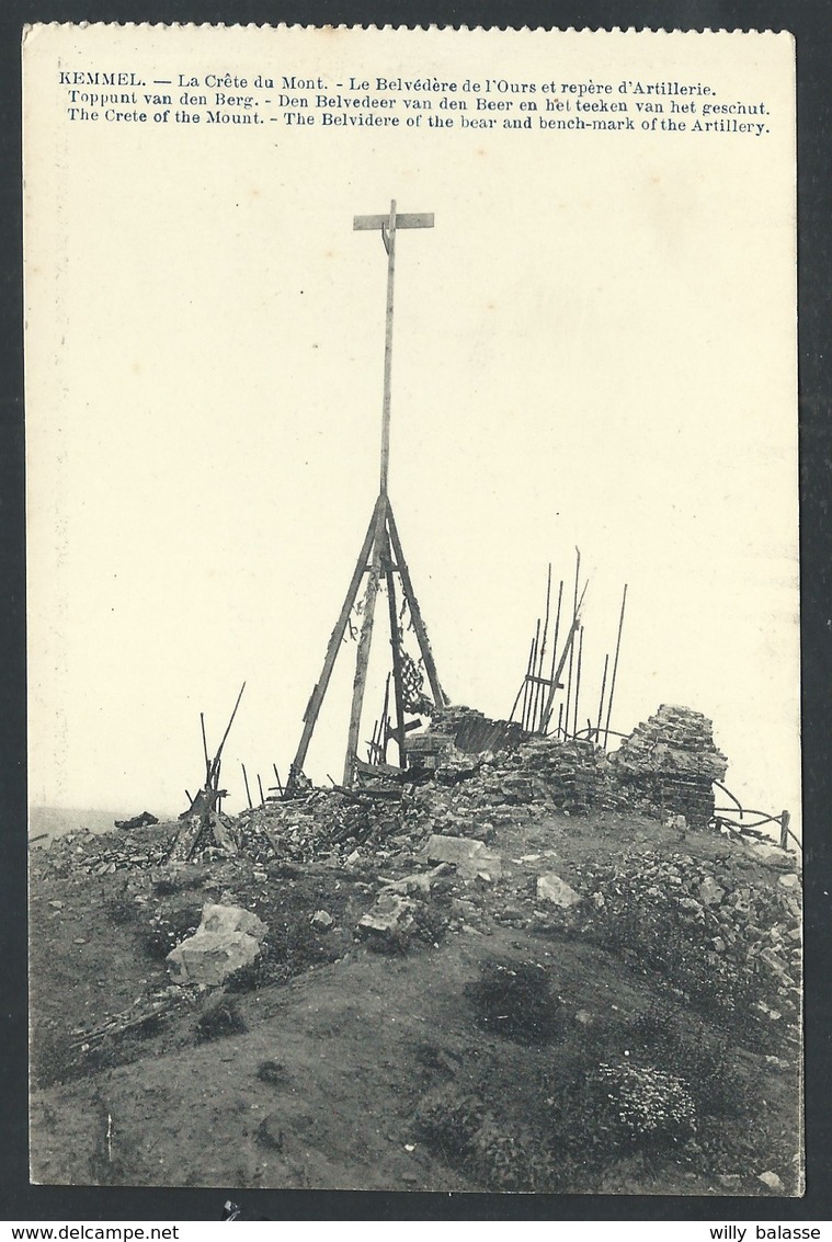 +++ CPA - KEMMEL - Guerre - Crête Du Mont - Le Belvédère De L'Ours Et Repère D'artillerie   // - Heuvelland