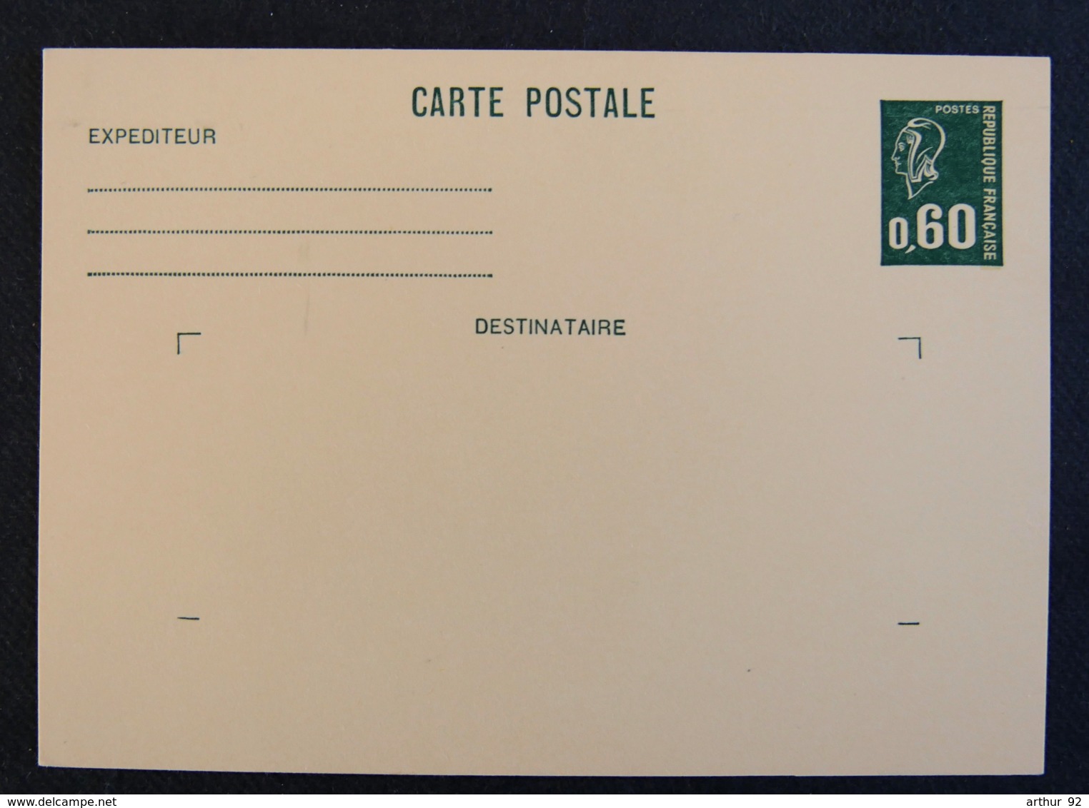 FRANCE - 1975 - 1814 CP1 - MARIANNE DE BEQUET 0.60 - Cartes Postales Types Et TSC (avant 1995)