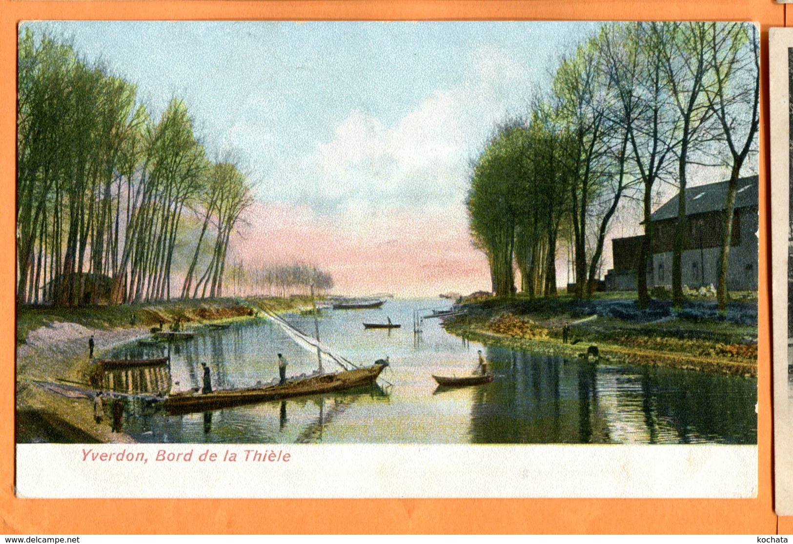 CAL856, Yverdon, Bord De La Thièle, édit. A. Suter, Circulée 1908 - Yverdon-les-Bains 