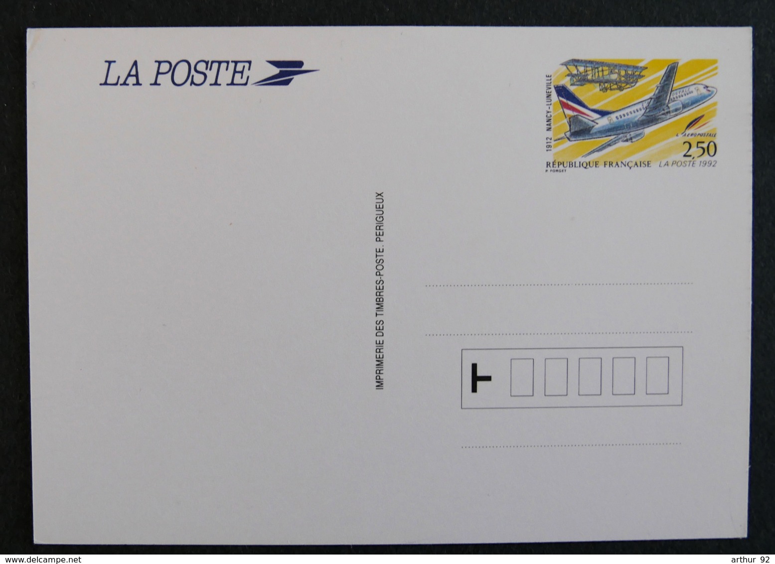 FRANCE - 1992 - 2778 CP1 - AEROPOSTALE - Standard- Und TSC-Briefe (vor 1995)