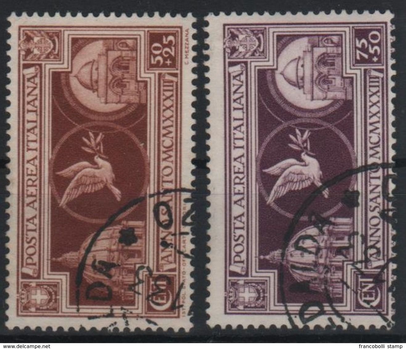 Francobolli Regno 1933 Anno Santo P.a.  Serie Cpl - Usati