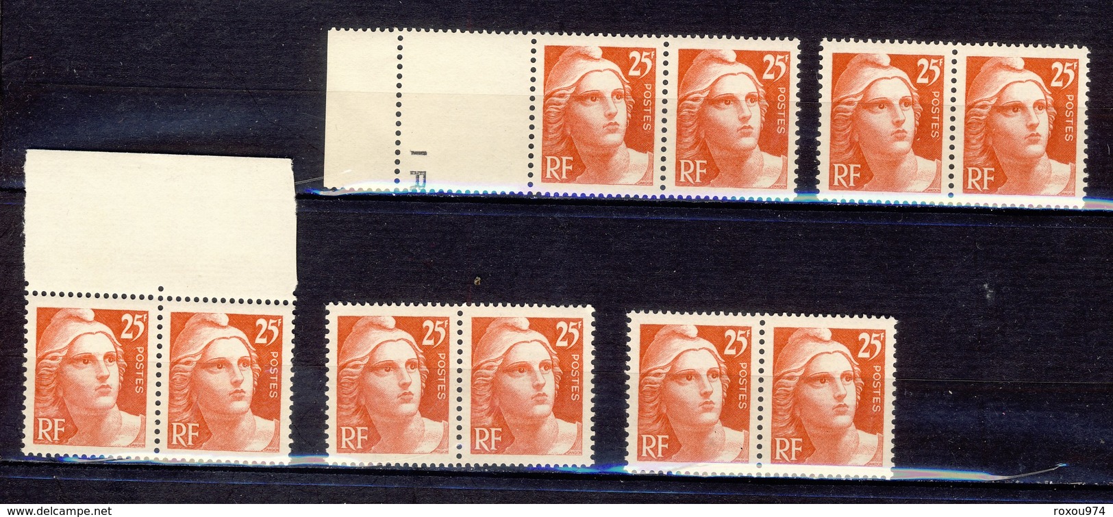 +++A SAISIR !!!    5 PAIRES N°729    NEUFS** ISSUS DE FEUILLETS   VOIR SCAN RECTO-VERSO - Neufs