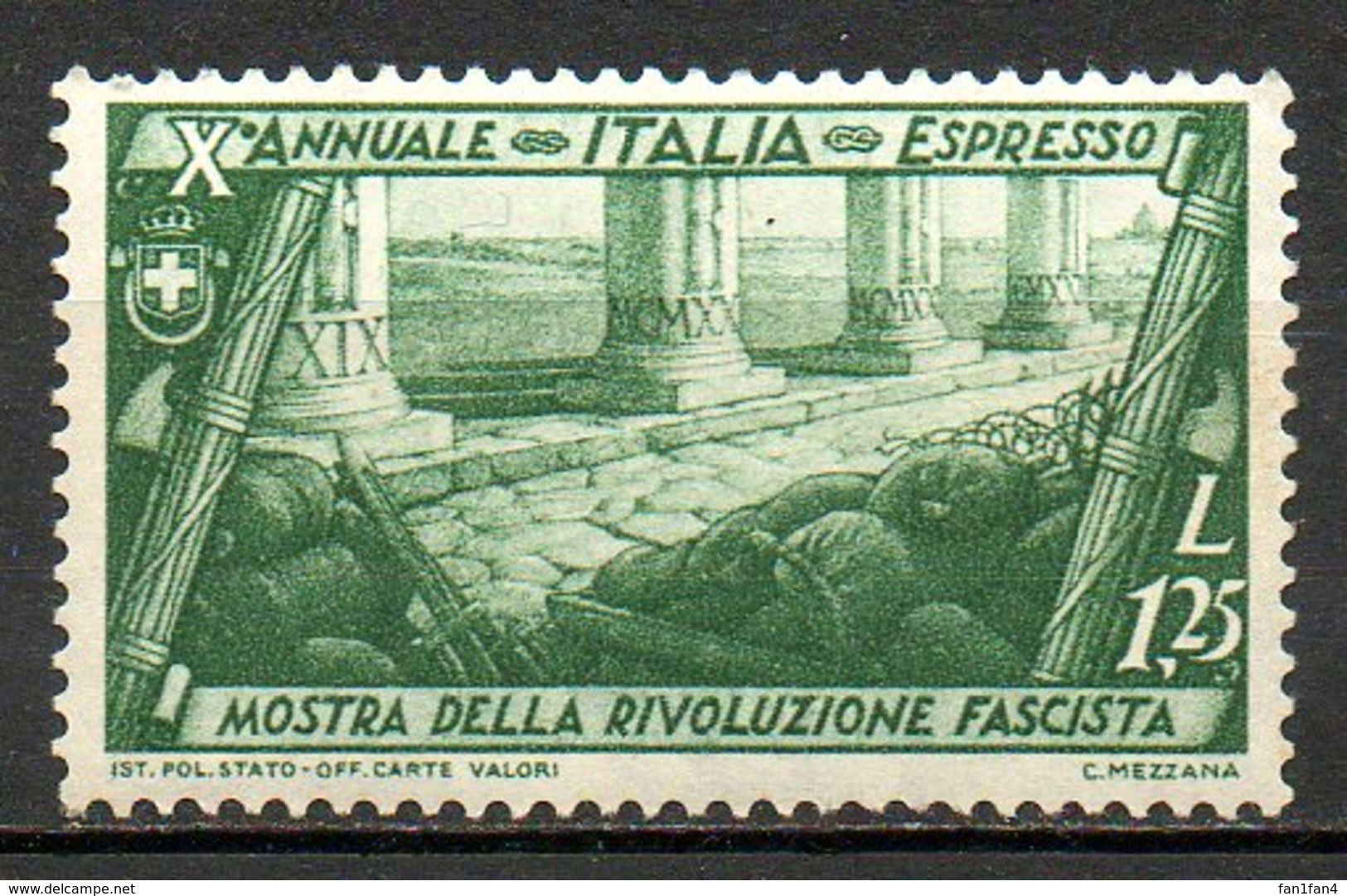 ITALIE (Royaume) - 1932- Lettres Par EXPRESS - N° 21 - 1  L. 25 Vert - (10è Anniversaire De La Marche Sur Rome) - Posta Espresso