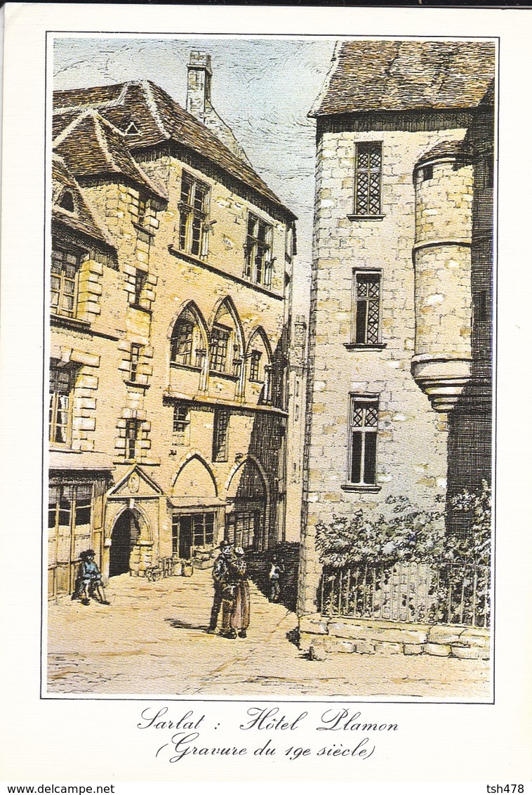 24-----SARLAT--hôtel Plamon--( Repro Gravure Du 19è Siècle )--voir 2 Scans - Sarlat La Caneda