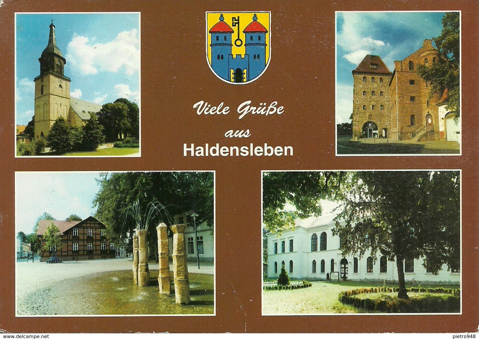 Haldensleben (Deutschland, Sachsen Anhalt) Marien Kirche, Stendaler Torturm, Hagentorplatz, Otto-Boye-Schule - Haldensleben