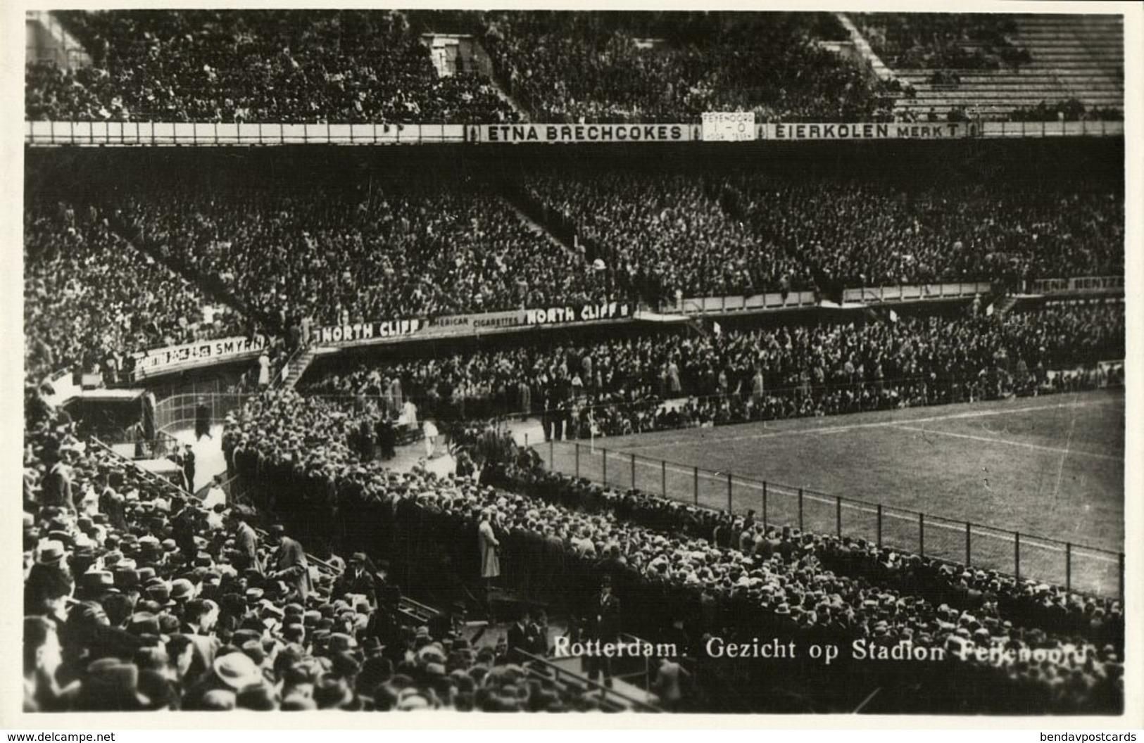 Netherlands, ROTTERDAM, Stadion Feijenoord Feyenoord 1950s Stadium Postcard RPPC - Soccer