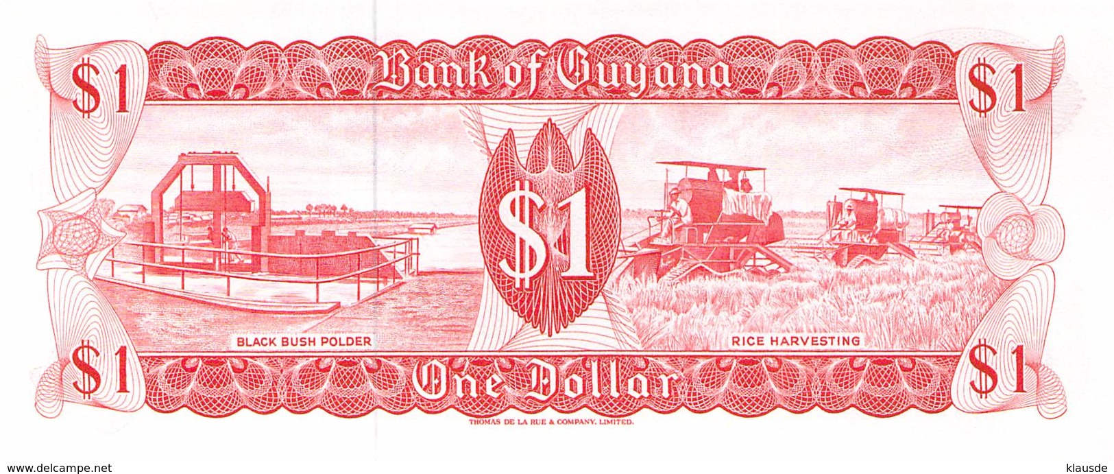 1 Dollar Guyans 1966 - Guyana